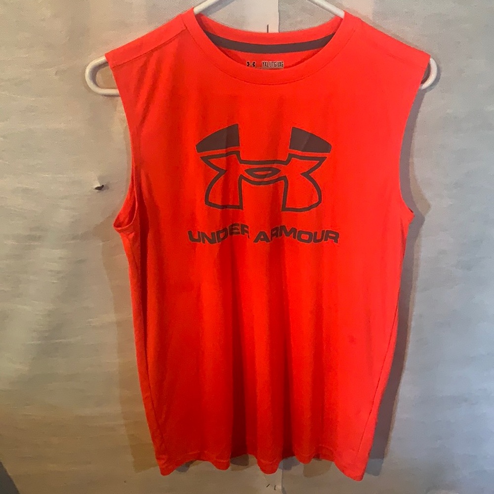 Orange Under Armor sleeveless YXL Loose
